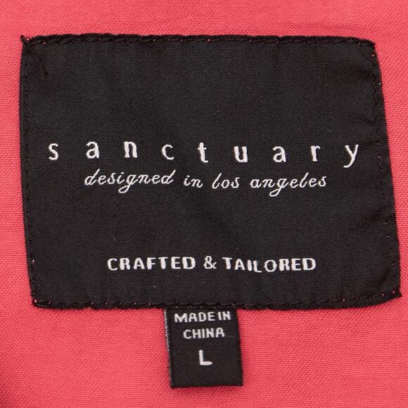 Sanctuary Lightweight Pink Zip Utility Jacket Size Large - Picture 9 of 11